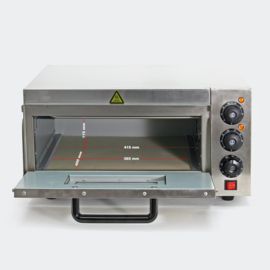 Pizza oven RVS 2000W met vuursteen voor pizza en gebak