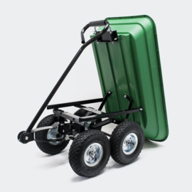 Kiepwagen tuinwagen kipper kruiwagen 75l groen