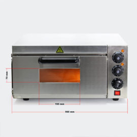 Pizza oven RVS 2000W met vuursteen voor pizza en gebak