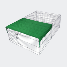 Konijnenren cavia ren met zonbescherming 216x116x65cm