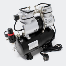 Airbrush compressor AS196 met 2 cilinders