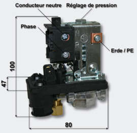 Drukschakelaar luchtcompressoren SK-08 230V