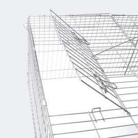 Konijnenren cavia ren met zonbescherming 183x122x60cm