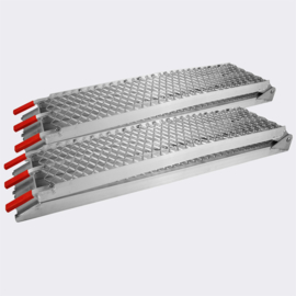 Oprijplaat opvouwbaar draagbaar aluminium 2 stuks 226cm 680kg