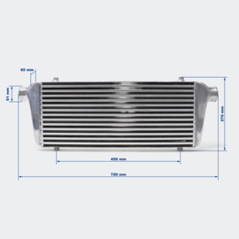 Intercooler aluminium universeel turbo nr 6