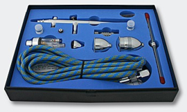 Profi Airbrush Pistool set 186K 0.2/0.3/0.8 mm dubbele actie