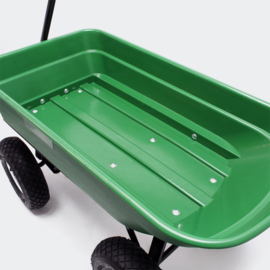 Kiepwagen tuinwagen kipper kruiwagen 75l groen