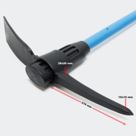 Pikhouweel met glasvezel steel