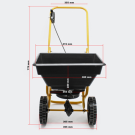 Strooiwagen tot 20kg met kunststof wielen