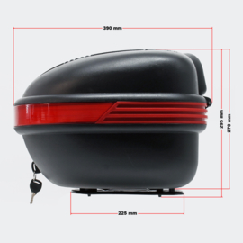 Helmkoffer topkoffer voor moto bromfiets scooter mat zwart 31 liter