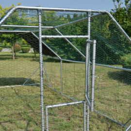 XXL Open Overkapping 6x3x2m Kippenhok met zonnescherm en deur