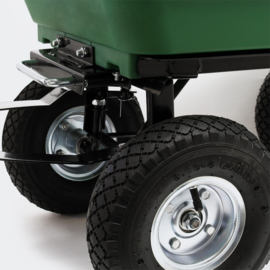 Kiepwagen tuinwagen kipper kruiwagen 75l groen