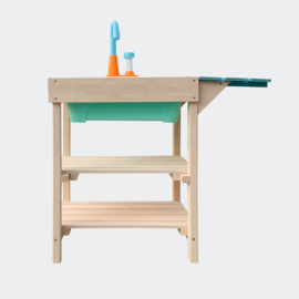 Speelkeuken voor kinderen van hout met gootsteen