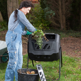 Compostvat trommelcomposteerder 160 liter draaibaar