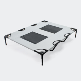 Hondenbed verhoogd ligbed grijs XL tot 30kg 122 x93x20cm