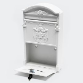 Antieke vintage brievenbus wit