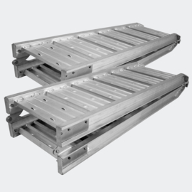Oprijplaat opvouwbaar draagbaar aluminium 2 stuks 182cm 400kg