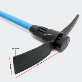 Pikhouweel met glasvezel steel