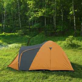 Iglo campingtent 3 personen oranje-zwart