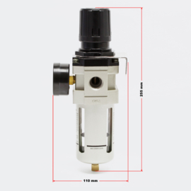 Drukregelaar perslucht met filter en manometer 1,2"