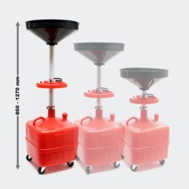 Olie aftapwagen tank 35 liter verstelbare hoogte