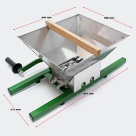 Fruitmolen aluminium fruit crusher met handslinger 7 liter