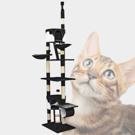Krabpaal krabboom kattenboom XXL zwart-wit 240-260cm