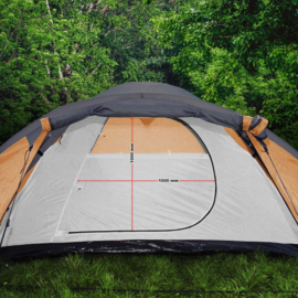 Iglo campingtent 3 personen oranje-zwart