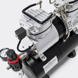 Airbrush compressor AS196 met 2 cilinders