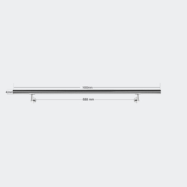 Trapleuning handrail wandbevestiging RVS 100cm