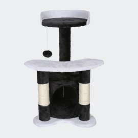 Krabpaal krabboom kattenboom zwart-wit 65cm
