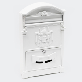 Antieke vintage brievenbus wit