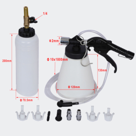 Pneumatisch remvloeistof systeem vacuüm set 1 liter