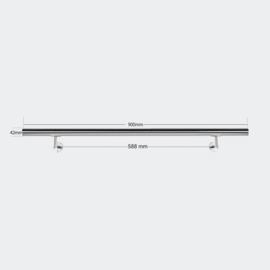 Trapleuning handrail wandbevestiging RVS 90cm