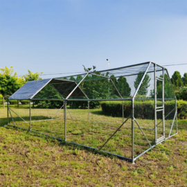XXL Open Overkapping 6x3x2m Kippenhok met zonnescherm en deur