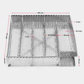 Koude rookgenerator RVS BBQ-rookbak 20,5x20,5cm