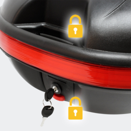 Helmkoffer topkoffer voor moto bromfiets scooter mat zwart 31 liter