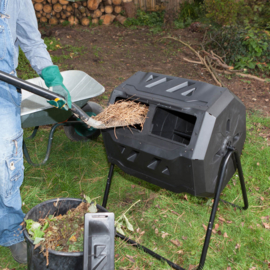 Compostvat trommelcomposteerder 160 liter draaibaar