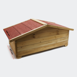 Kattenhuisje large met isolatie en groot kattenluik