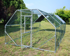 XXL Open Overkapping 6x3x2m Kippenhok met zonnescherm en deur
