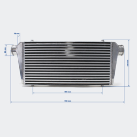Intercooler aluminium universeel turbo nr 1