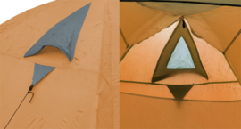 Iglo campingtent 3 personen oranje-zwart