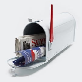 US Mailbox Amerikaans Design wit losse brievenbus