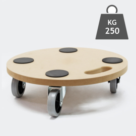 Meubelroller meubelkar rolplateau rond 380mm 250kg