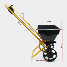Strooiwagen tot 20kg met kunststof wielen