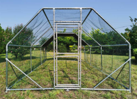 XXL Open Overkapping 6x3x2m Kippenhok met zonnescherm en deur
