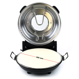 Pizza oven keramische stenen plaat Ø32cm kijkvenster max. 400°C