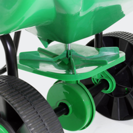 Strooiwagen groen tot 25kg met kunststof wielen