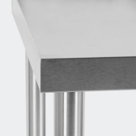 Werktafel inox rvs tuintafel 120 x 60 x 85 cm met rand