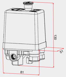 Drukschakelaar luchtcompressoren SK-08 230V